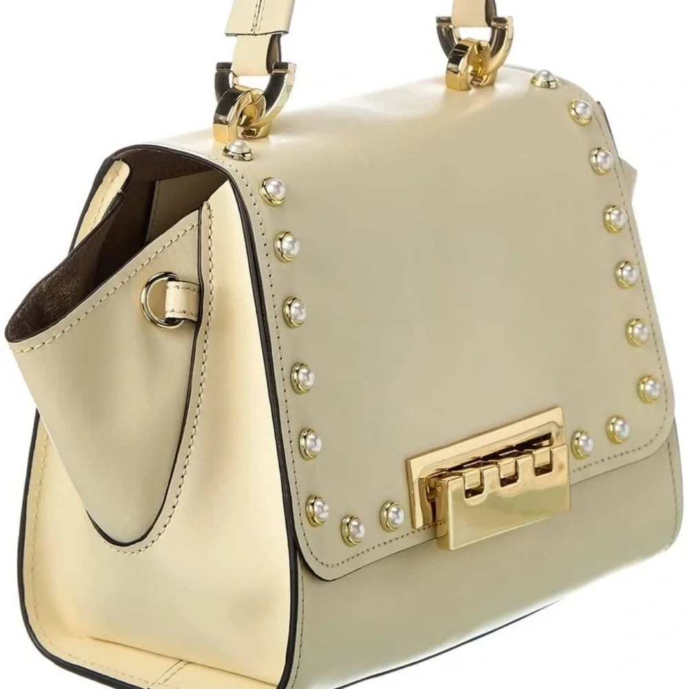 ZAC Zac Posen Eartha Top Handle Crossbody Womens Bag Mini Pearl Lady Swan Ivory - Picture 3 of 4